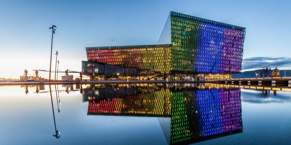 Harpa Concert Hall in Reykjavik, Iceland